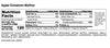 Apple Cinnamon Muffins Nutrition Label